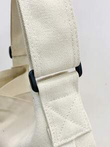 Bolso Cruzado De Gran Capacidad Para Hombres Con Patrón De Letras, Bolso Bandolera, Bolso De Hombro, Bolso Lateral, Bolso Cuadrado Para Esenciales De Viaje, Bolsa Escolar Para Estudiantes Universitarios, Regalos De Verano Para Novios, Regalos Para Hombres - Beis - Ver 5