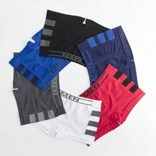Bóxers De Hombre Impresos Con Letra (conjunto De 6 Piezas, Colores Surtidos) - Multicolor - Ver 11