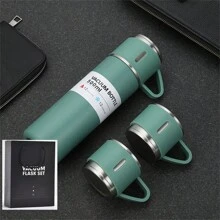 1 件 500 毫升/16.9 盎司不銹鋼真空隔熱咖啡杯,帶咖啡杯,適合冷熱飲料、水瓶、學校用品、商務和戶外使用