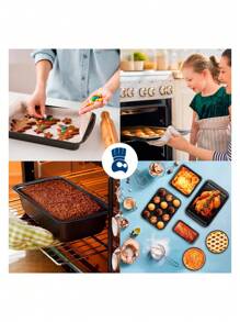 Moldes para Hornear 6 Piezas,  Antiadherente y Duradero en Acero al Carbono. Bluelander.