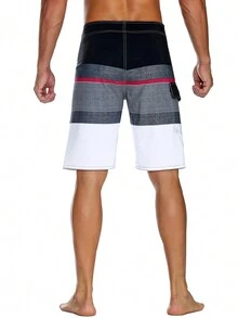 Men's Sportwear Quick Dry Board Shorts with Lining - White - View 3