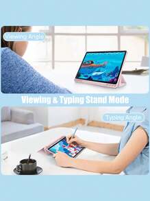Caja Protectora Acrílica Compatible Con Samsung Tablet S6lite, S7, S8, A7 Lite, A8 - Rosa - Ver 3