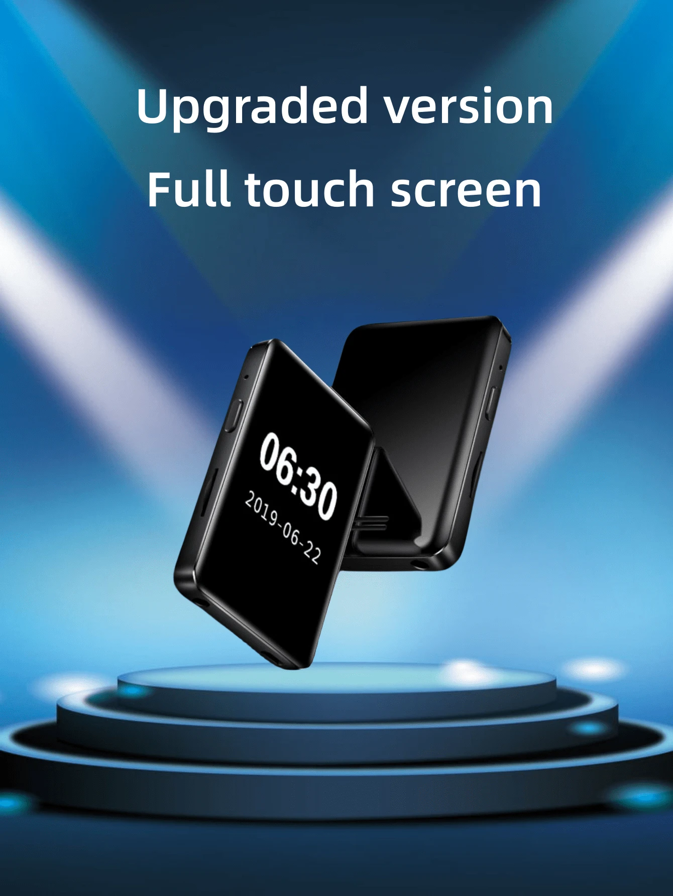 Upgraded Portable Mp3/mp4 Player With Metal Shell, 1.8-inch Touchscreen, Audio And Video Playback, E-book Reading, Nex Speaker, Pcm Recording From A Distance And 8gb Memory, Ultra-thin And Lightweight - Black - View 1