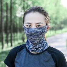 Mặt nạ chống nắng chống tia cực tím 1 chiếc, Xe đạp ma thuật ngoài trời, Băng đô thể thao trên băng mùa hè, Bảo vệ chống nắng treo tai, Dây chuyền nam và nữ chống gió - màu đen - Xem 7