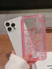 funda compatible con iPhone uso rudo 360 brillos - Rosa - Ver 3