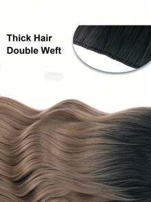 4入組20英寸捲曲粗髮片,女性用全頭夾式合成纖維假髮 - 漸層 - 查看 5