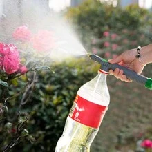 Gardening Watering Sprayer Beverage Bottle Watering Can High Pressure Small Manual Pressure Adjustable Spray Head - Green - View 5