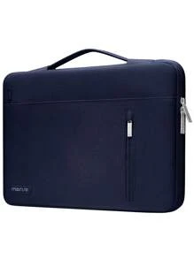 MOSISO 360 Protective Laptop Sleeve Bag Compatible with MacBook Air/Pro, 13-16inch Notebook, Horizontal Bag with Belt&Right Pocket - Màu xanh hải quân - Xem 1