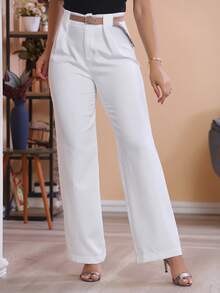 Women Pants - White - View 3