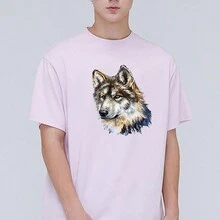 1套7入組動物圖案熱轉印貼紙,3d狼頭設計,高彈性,防水,且可洗滌 - 7 pcs mix - 查看 4
