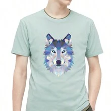 1套7入組動物圖案熱轉印貼紙,3d狼頭設計,高彈性,防水,且可洗滌 - 7 pcs mix - 查看 6