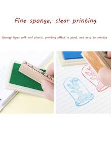 Con dấu, miếng in và miếng mực - Màu xanh Bạc hà - Xem 3