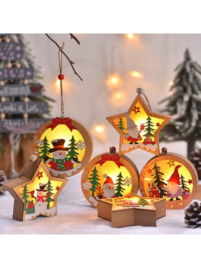 クリスマスの装飾品のシーンのレイアウトのアイデアの小さい飾りランプ クリスマスツリー Led ライト デコレーション オーナメント | SHEIN JAPAN