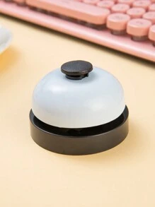1pc Black Handheld Electric Bell, Buzzer For Answering In Quiz Games By Pressing Button - Black and White - View 1