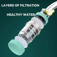 1入組升級版5層廚房通用水龍頭防濺水嘴延長過濾器健康和綠色淋浴噴頭水 - 綠色 - 查看 6