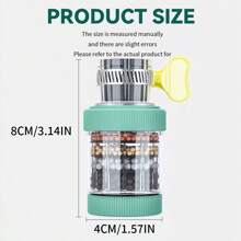 1入組升級版5層廚房通用水龍頭防濺水嘴延長過濾器健康和綠色淋浴噴頭水 - 綠色 - 查看 9