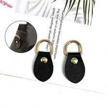 2入組時尚pu皮革手工扣子替換裝diy手提包配件肩袋背包阻塞鎖配件鏈扣 - 黑色 - 查看 1