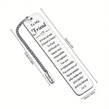 1pc Inspirational Bible Scripture Bookmark - Perfect Christian Gift for Women, Daughters, Book Enthusiasts, and Friends! - Silver - View 2
