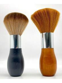 BLEDO DE BARBERIA PARA LIMPIEZA ESTETICA SACUDIDOR DE CABELLO DE CERDAS LARGAS - Negro - Ver 4
