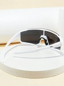 1 件/3 件/5 件男士大框运动偏光可换镜片眼镜，时尚骑行驾驶户外运动眼镜适合旅行 - 白色 - 查看 15