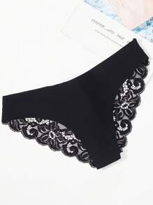 5 件/套 鏤空蕾絲性感女式內褲 - 彩色 - 查看 4