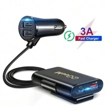 車用充電器 36w 4usb 分線器汽車點煙器插座 Qc 3.0 手機充電電源轉接器適用於椅背充電汽車電子產品 - 彩色 - 查看 9
