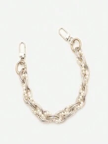 1pc Ladies' Pearl Decor Chain Hand Strap Mobile Phone Lanyard Case Strap Handbag Accessory & Diy Hanging Chain - Silver - View 1