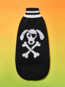 1件萬聖節寵物毛衣