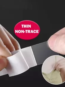 1pc 5m Waterproof Clothing Fabric Double-Sided Secret Body Tape, Transparent Lingerie Tape For Chest