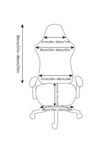 1 Pieza Funda Elástica Para Silla Gaming Para El Hogar - Gris Oscuro - Ver 2