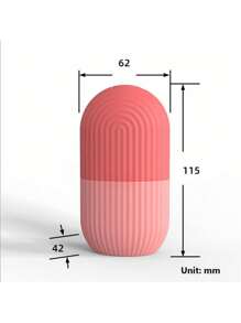 1 件硅胶冰块托盘面部按摩器，适合夏季、户外、运动、旅行、厨房、卧室、学校、办公室，适合女性、男性、儿童、成人 - 粉色 - 查看 6