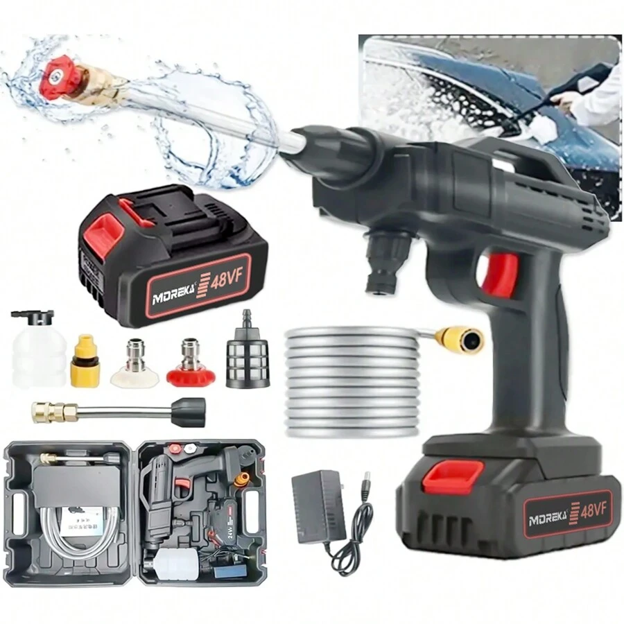 48v Cordless Gun Portable Pressure Washer Lithium Battery - single battery - View 1