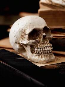 1pc Resin Skull, A Cool Decoration For Bar/Cafe, Also Suitable For Escape Room Game - Multicolor - View 4