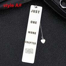 Letter Pattern Bookmark, Stainless Steel Teacher's Day Bookmark - Silver - View 2