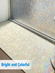 窗戶隱私膜,無膠靜電吸附窗貼,3d彩色玻璃窗貼紙,辦公室和家居裝飾用窗貼自粘塑料 - 白色 - 查看 2