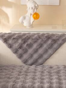 1入組素色毛茸沙發墊 - 灰色 - 查看 5