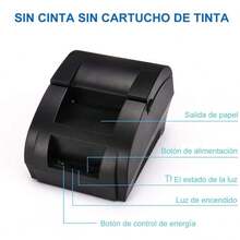 Pos Impresora Termica Tickets Usb 58mm - Negro - Ver 5