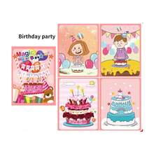 1入兒童魔法水畫書,可重複使用的水彩書,適用於塗鴉、手繪、幼兒園 - 彩色 - 查看 9