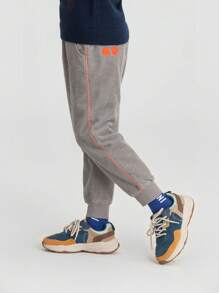 Annil Boys' Pants Made Of Pure Cotton Corduroy For Warmth And Long Style Cotton With Foot Closure Grey - Grey - View 3