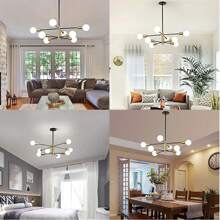 1 件現代 Sputnik 枝形吊燈(不含燈泡),e27 黑色和金色現代吸頂燈,北歐吊燈金色枝形吊燈廚房餐廳客廳臥室吸頂燈燈具 - 彩色 - 查看 8