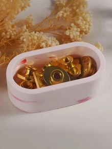 自制椭圆形和矩形多肉植物花盆、花盆、石膏模具、装饰品、珠宝收纳盒、环氧树脂、硅胶、蜡、蜡烛和手工皂铸造模具 - 白色 - 查看 8