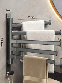 Giá treo khăn tắm - màu đen - Xem 6