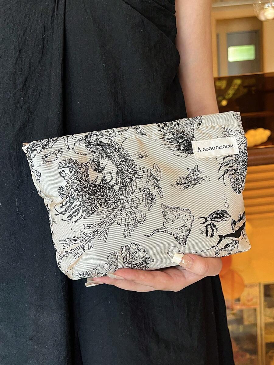 Neceser de viaje, 1 pieza Bolso de tocador grande, ligero y multifuncional con capacidad para artículos de baño y cosmética. Estuche organizador de cosméticos, monedero y cartera con cierre de cremallera para lápices de labios, brochas, productos de cuidado de la piel, teléfono móvil, monedas, artículos pequeños, para uso en el hogar, viajes, vacaciones y la escuela. Neceser, bolsa de cosméticos, bolsa de tocador, bolsa de embalaje, organizador de maquillaje, estuche de maquillaje, organizador de viaje de tocador, regalo, accesorios con cremallera, uñas