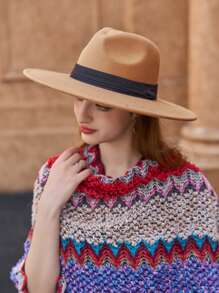 LEAJOURNO. Mũ Fedora Nữ - màu nâu - Xem 2