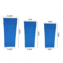 1pair Black Compression Leg Sleeves With Interchangeable Shin Guards - Black - View 4