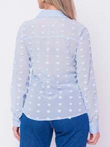 Women Blouses - Màu xanh nhạt - Xem 4
