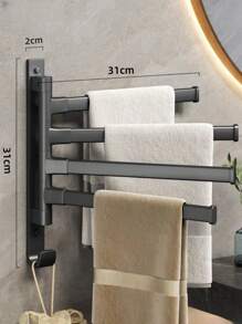 Giá treo khăn tắm - màu đen - Xem 5