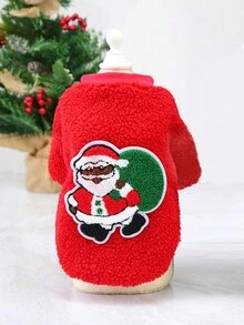 聖誕節 - 1件寵物聖誕節聖誕老人連帽恤衫