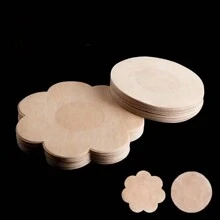 10pcs/20pcs Thin & Solid Nipple Stickers, Comfy Disposable Adhesive Nipple Covers Stickers, Women's Lingerie & Underwear Accessories