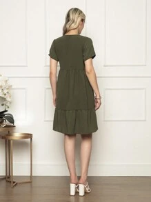 Women Dresses - 軍綠色 - 查看 3